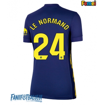 Atletico Madrid Robin Le Normand #24 Tricou Fotbal Replică 2025-26 Femei Deplasare